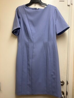 Alex Marie Lavender-Blue Midi Sheath Dress